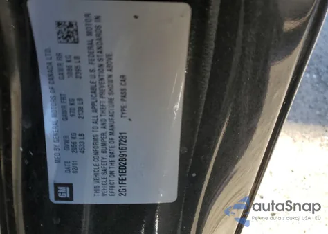 2011 Chevrolet Camaro Ls из США, поврежденный, VIN 2G1FE1ED2B9167281